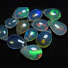 12 pcs - Trully Outstanding Awesome - AAAAAAA - High Quality - Ethiopian Opal - Smooth Polished Pear Briolett size - 5x6 - 8x6 mm DRILLED THE BRIOLETT ALLREADY DRILLED